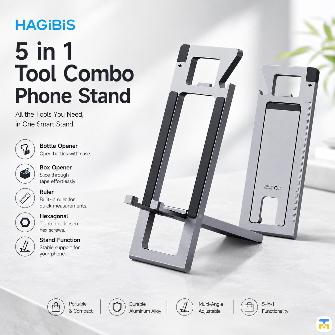 HAGiBiS 5 in 1 Tool Combo Phone Stand