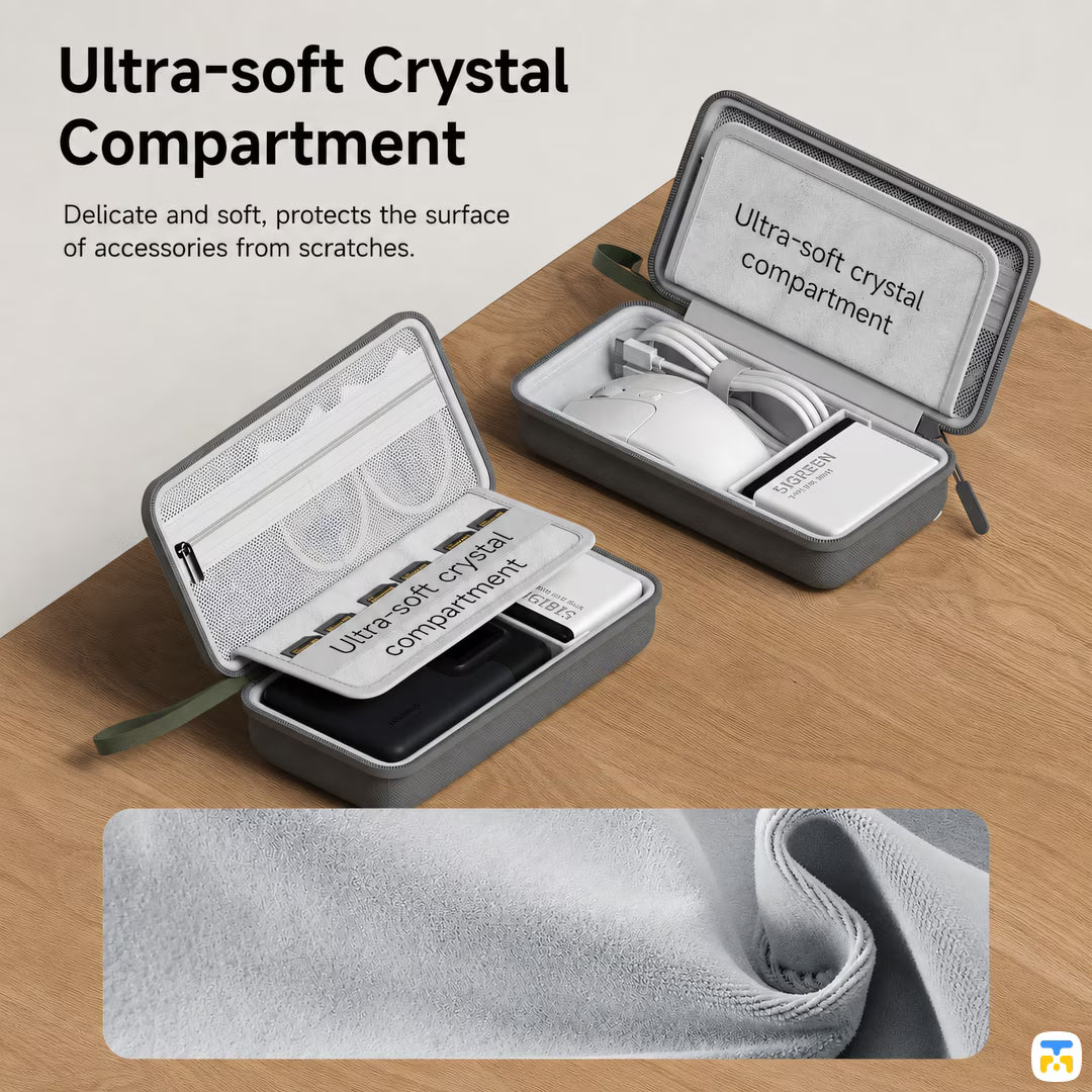 Ultra-soft Crystal
Compartment - HAGiBiS Electronic Organizer Travel Case