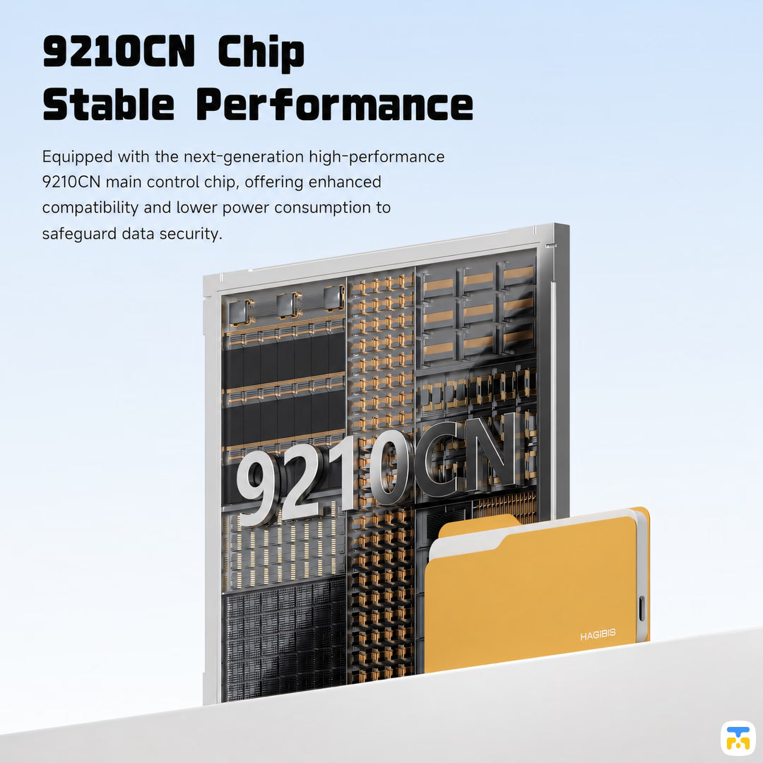 9210CN Chip
Stable Performance - HAGiBiS Folder Style NVMe SSD Enclosure