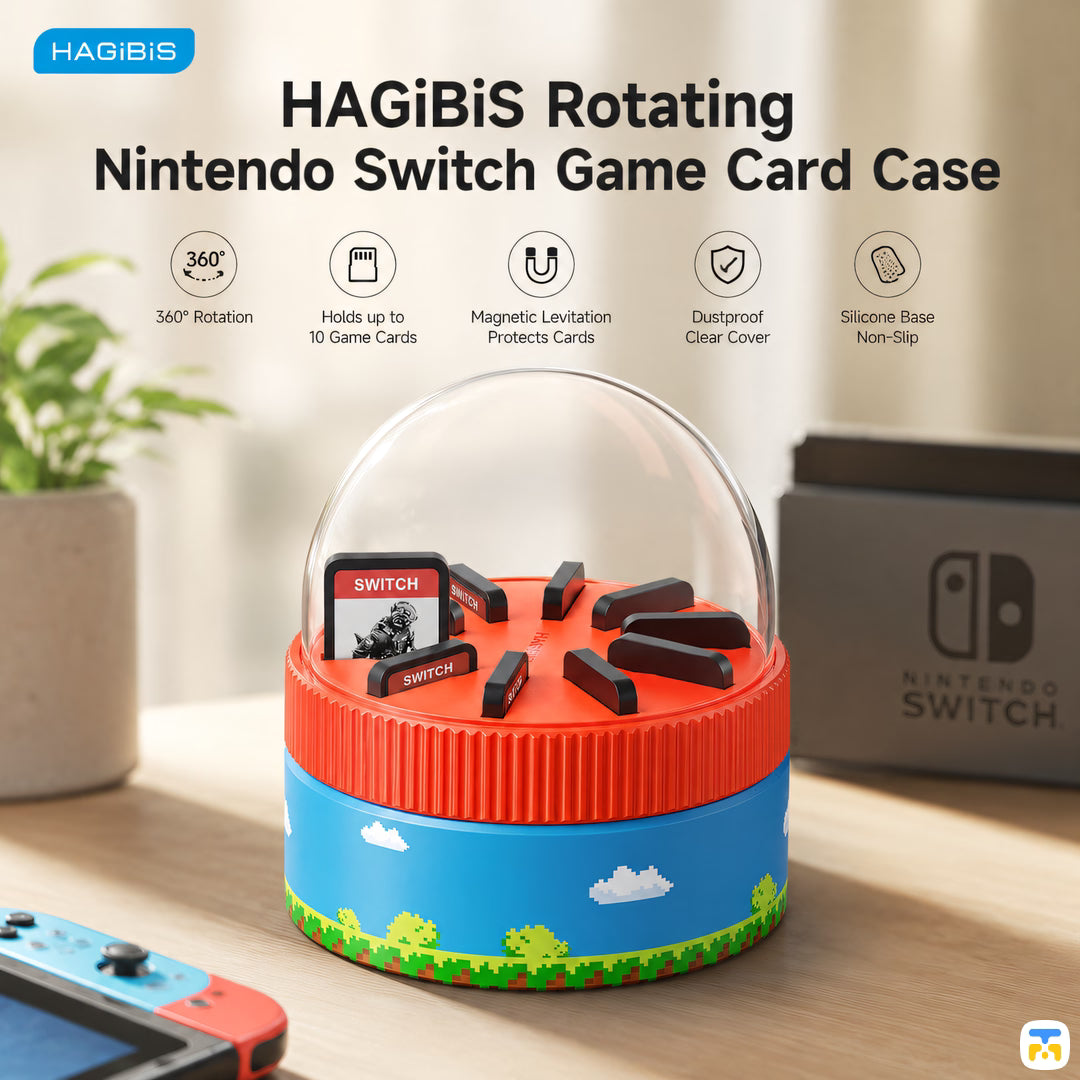 HAGiBiS Rotating Nintendo Switch Game Card Case