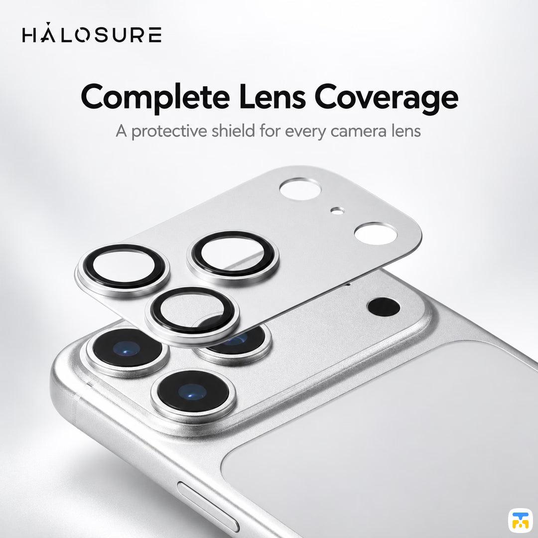 Complete Lens Coverage - HALOSURE AEGISK Camera Lens Shield for iPhone 18 Series
