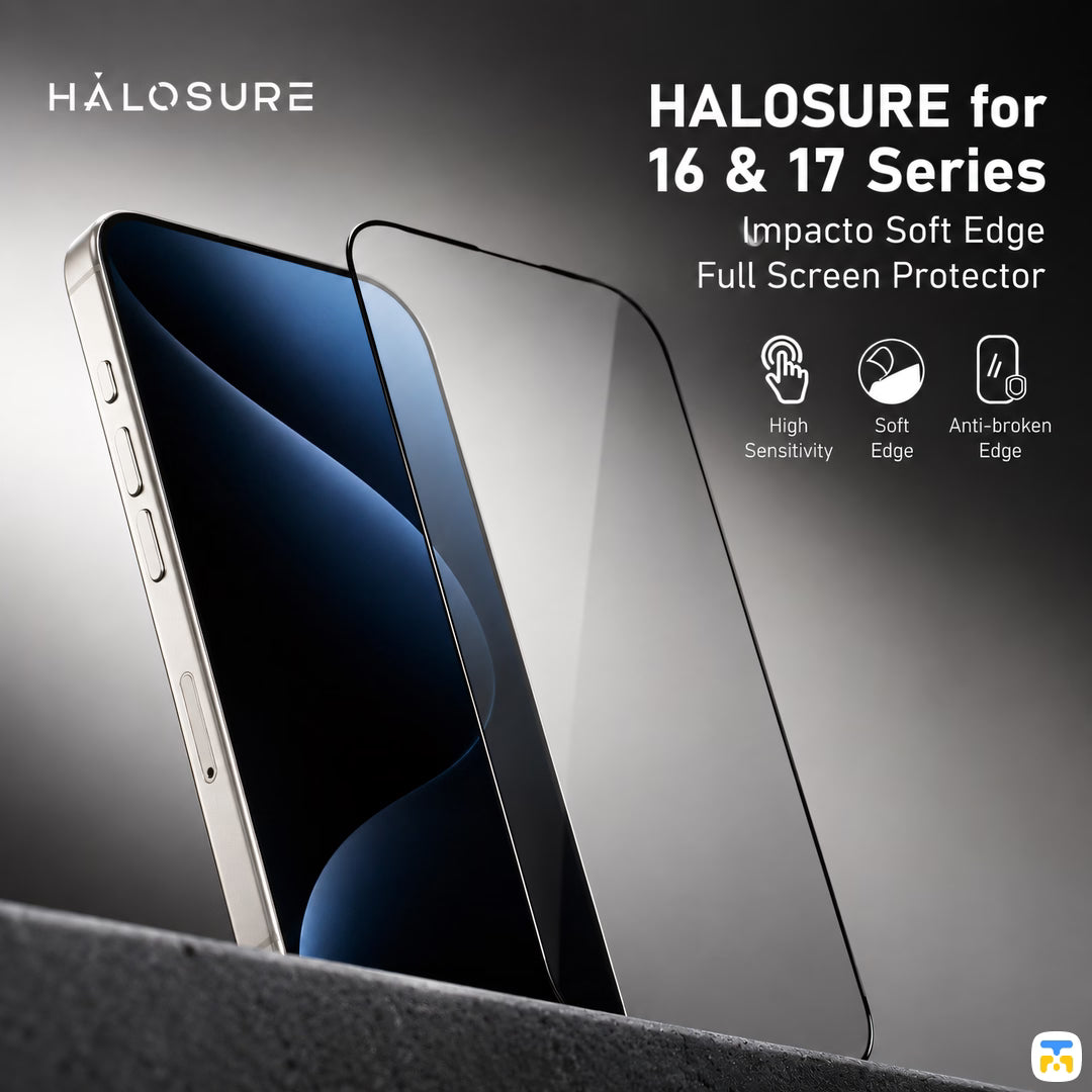 HALOSURE for 16 & 17 Series Impacto Soft Edge Full Screen Protector