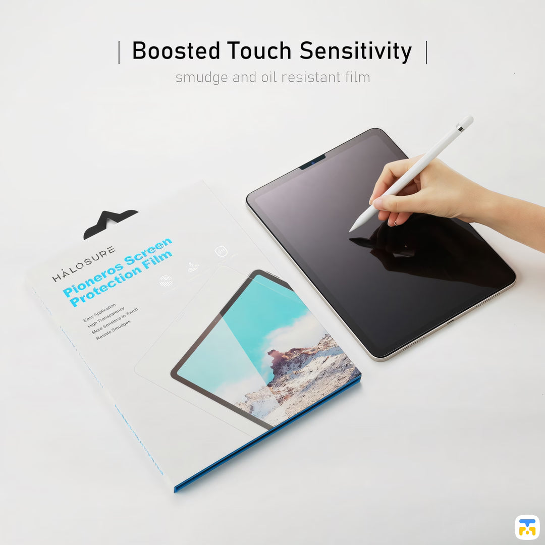Boosted Touch Sensitivity - HALOSURE iPad Pioneros 9H Screen Protector