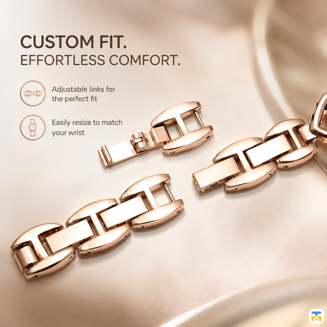 CUSTOM FIT.
EFFORTLESS COMFORT - Heart Chain Apple Watch Strap for 38-49mm