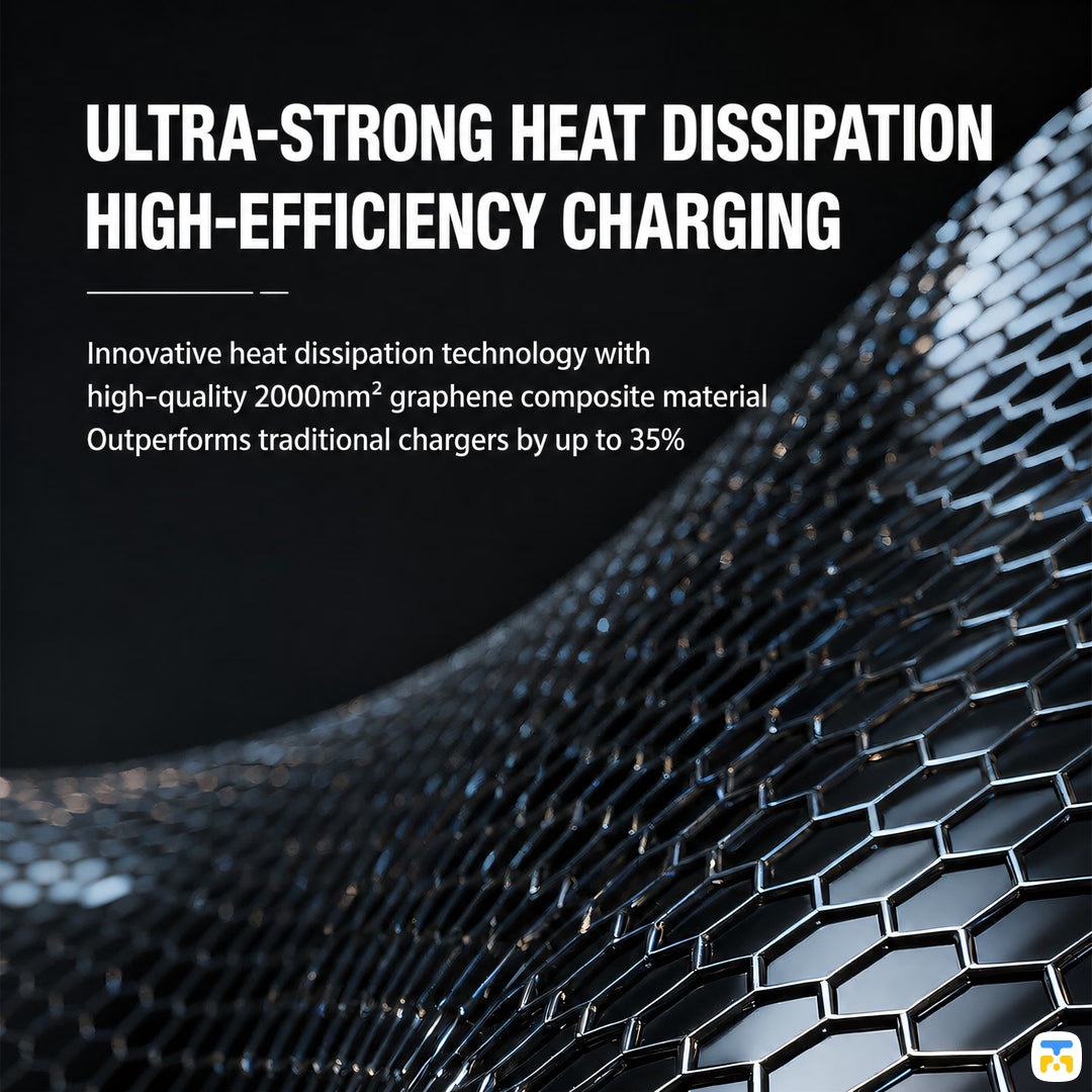 ULTRA-STRONG HEAT DISSIPATION
HIGH-EFFICIENCY CHARGING - Huntkey Charging Kit - 45W GaN Charger with 40W Charging Cable