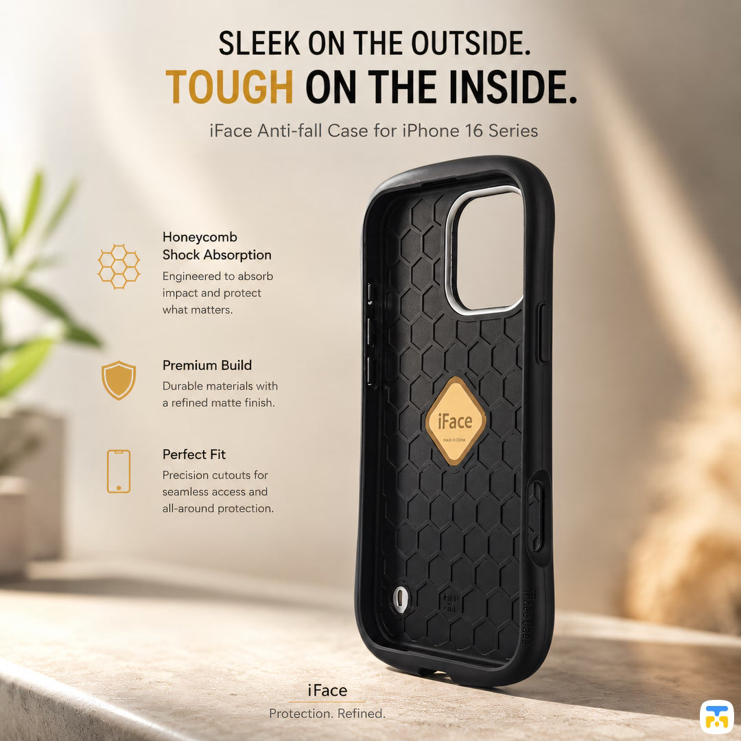 SLEEK ON THE OUTSIDE TOUGH ON THE INSIDE - iFace Anti-fall Case for iPhone 16 Series - Glossy Finish