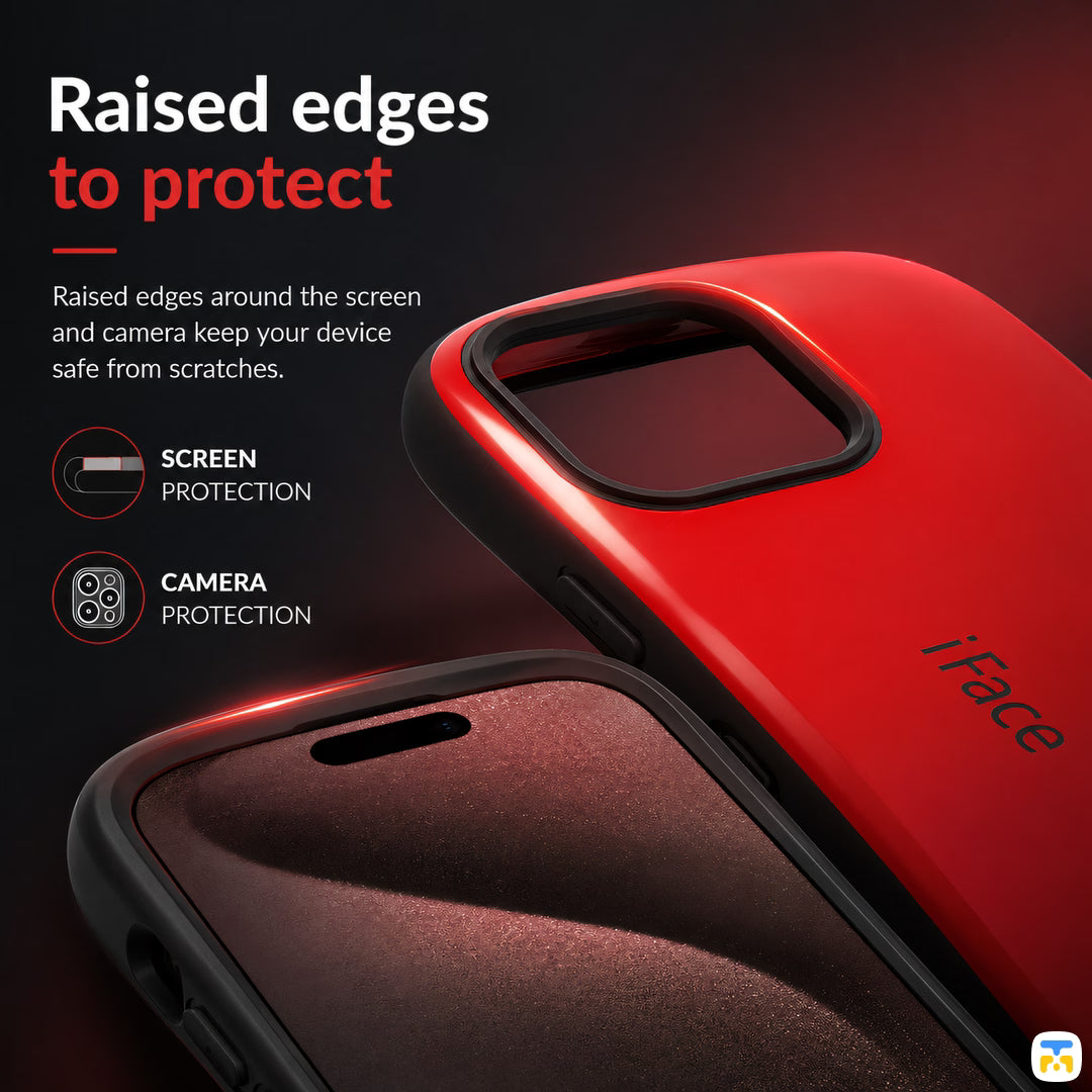 Raised edges to protect - iFace Anti-fall Case for iPhone 16 Series - Glossy Finish