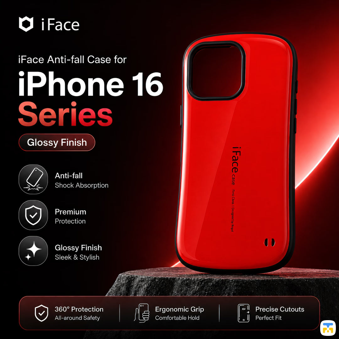iFace Anti-fall Case for iPhone 16 Series - Glossy Finish
