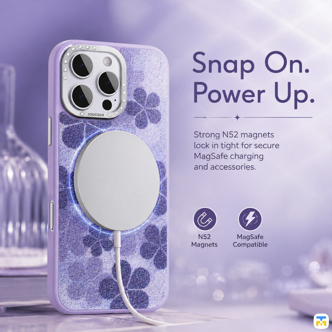 Snap On. Power Up. - Jaucase for iPhone 16 Series Shining MagSafe Case