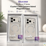 Jaucase for iPhone 17 Series Crystal Clear Camera Island Magnetic Case