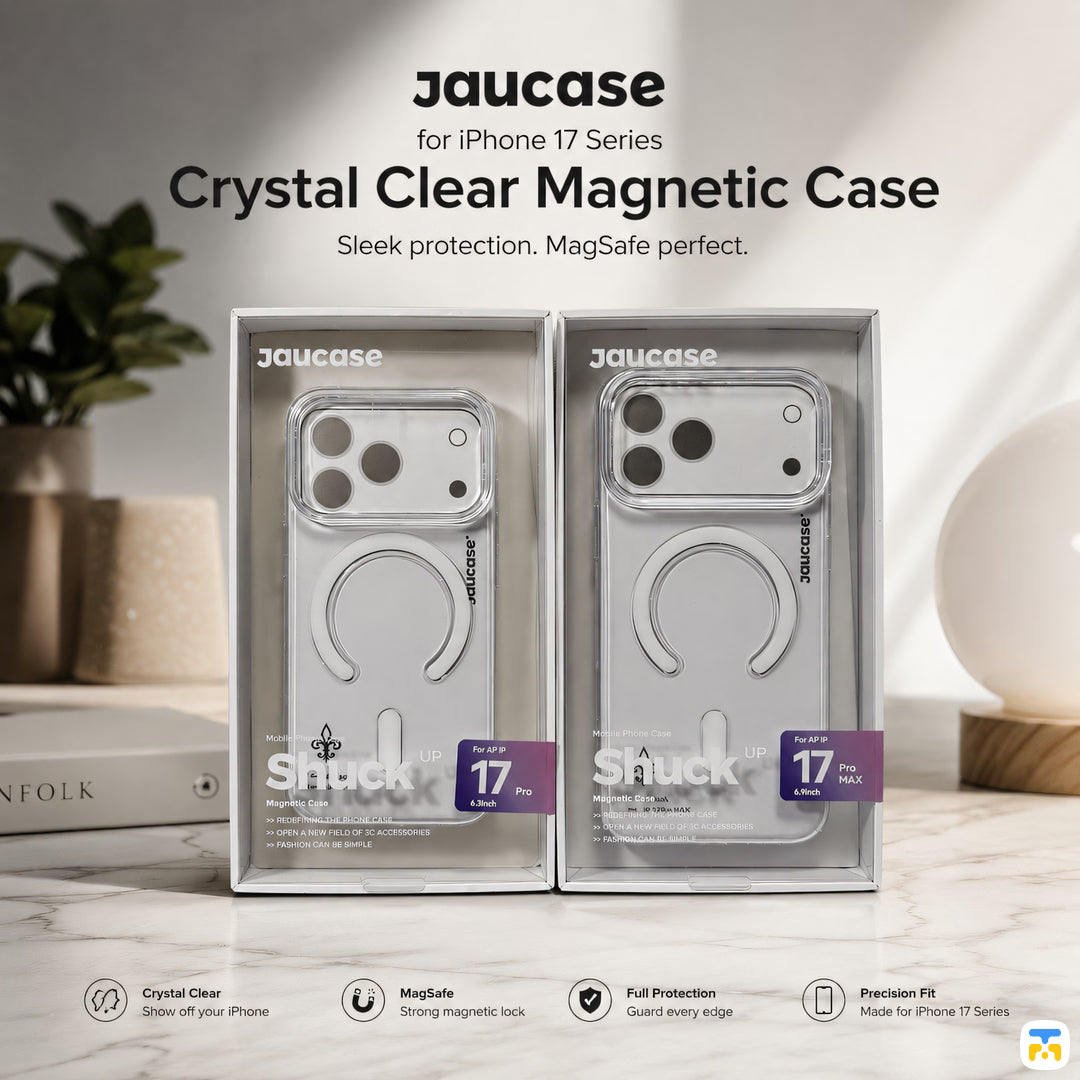 Jaucase for iPhone 17 Series Crystal Clear Magnetic Case
