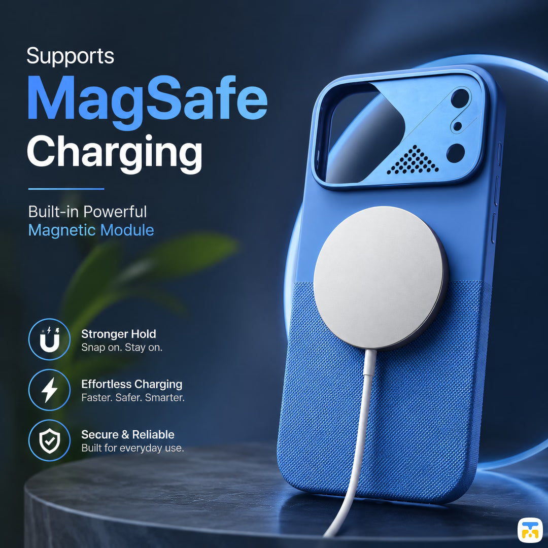 Supports
MagSafe
Charging - Jaucase for iPhone 17 Series KingsGuard Dual Texture Silicone MagSafe Case