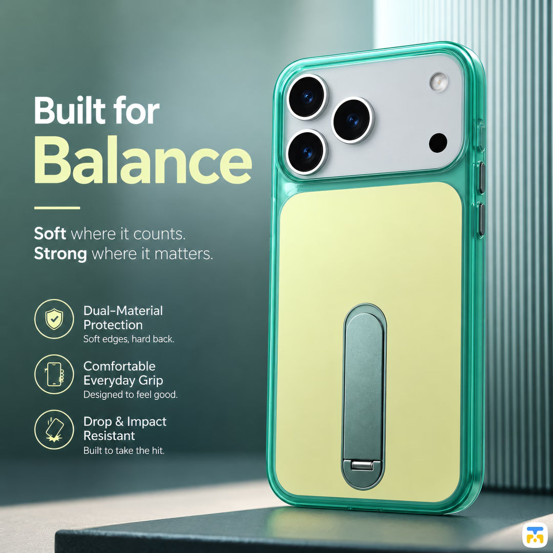 Built for
Balance - Jaucase for iPhone 17 Series Macaron MagSafe Case with 360° Rotating Stand