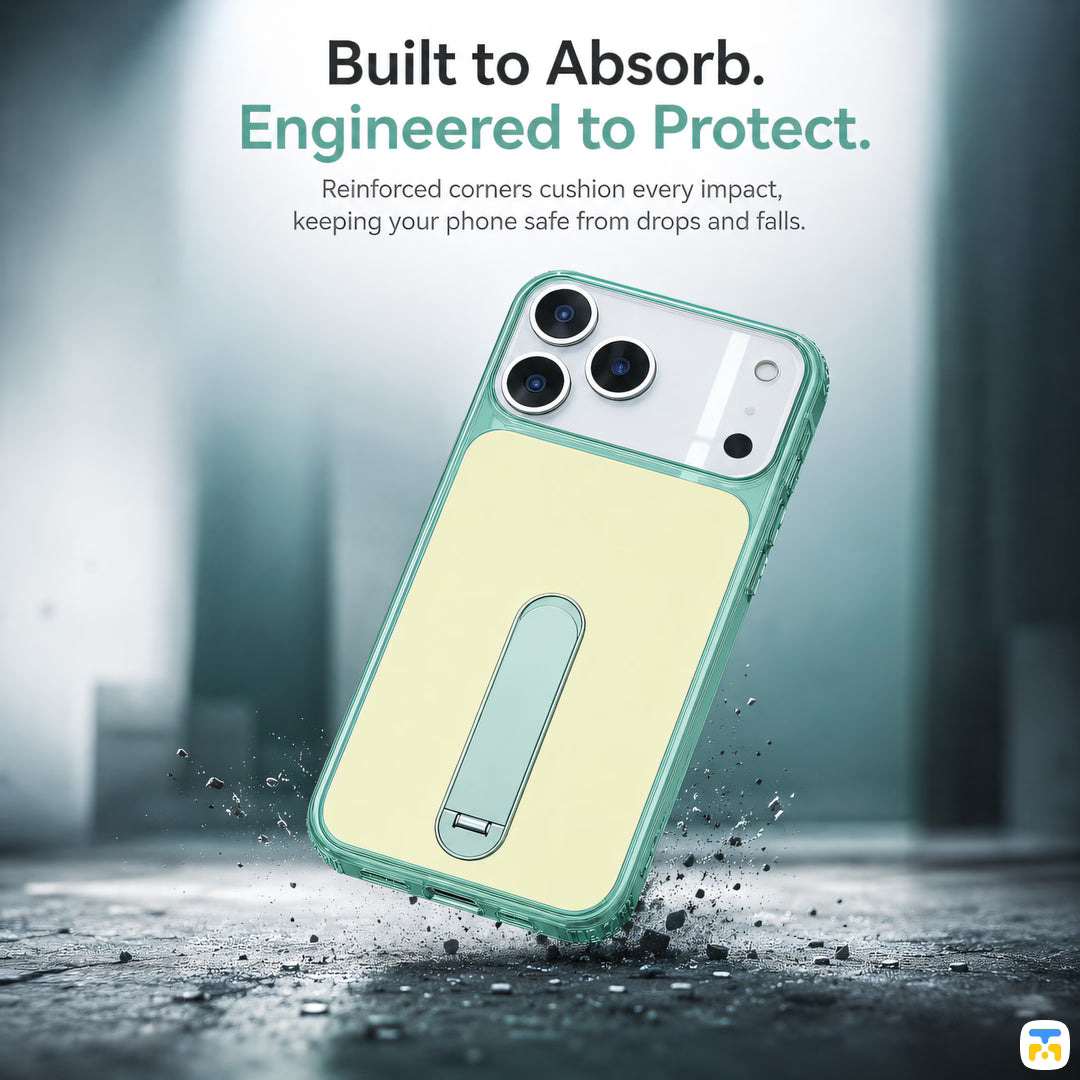 Built to Absorb.
Engineered to Protect - Jaucase for iPhone 17 Series Macaron MagSafe Case with 360° Rotating Stand