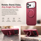 Rotate. Stand. Enjoy.
Any Angle You Need - Jaucase for iPhone 17 Series PhantomShield MagSafe Case with 360° Rotating Stand
