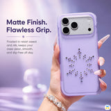 Matte Finish.
Flawless Grip - Jaucase for iPhone 17 Series Rhinestone Snowflake Pattern MagSafe Case