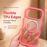 Flexible
TPU Edges - Jaucase for iPhone 17 Series RippleWave MagSafe Case with 360° Rotating Stand
