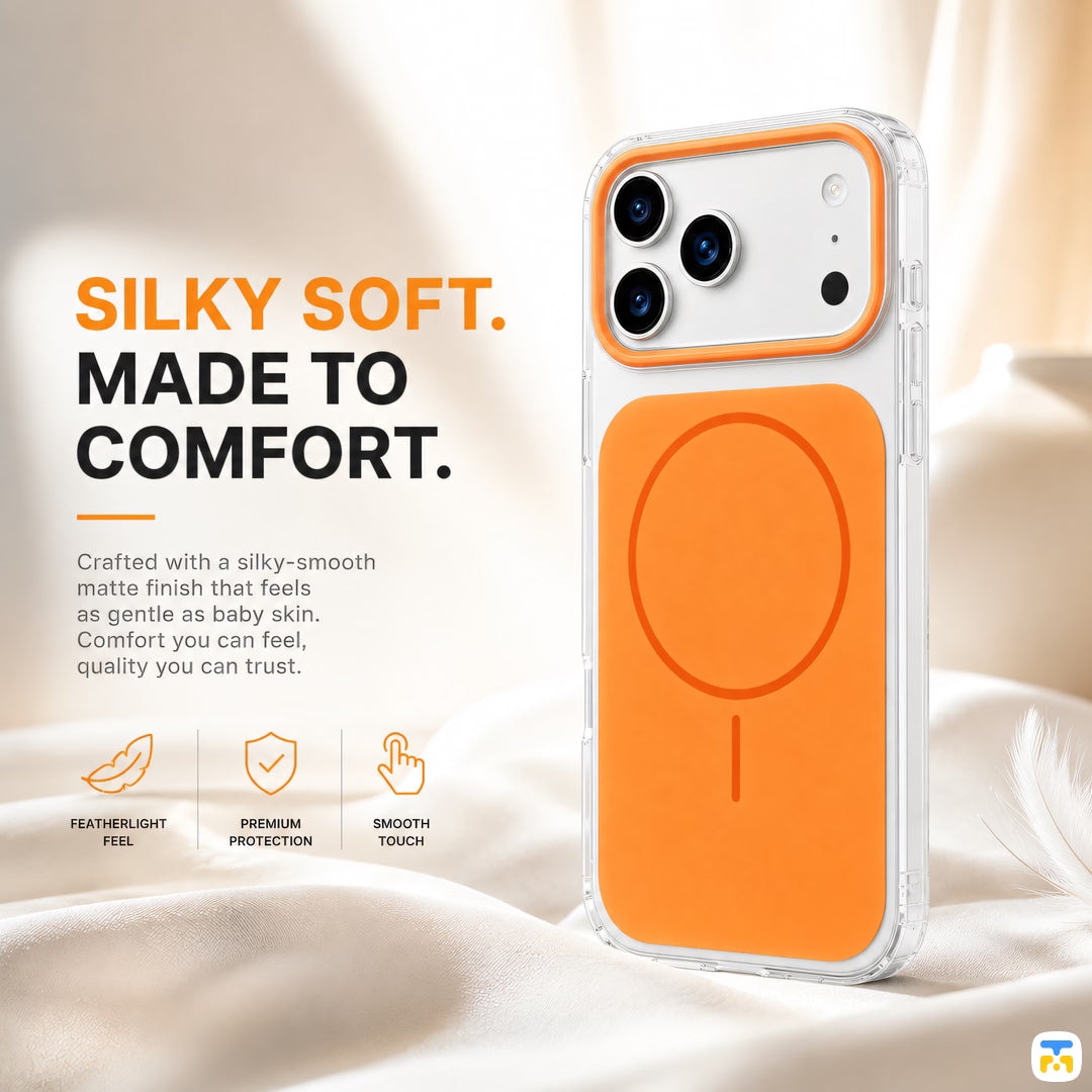 SILKY SOFT
MADE TO
COMFORT. - Jaucase for iPhone 17 Series Sand Shadow Frosted MagSafe Case