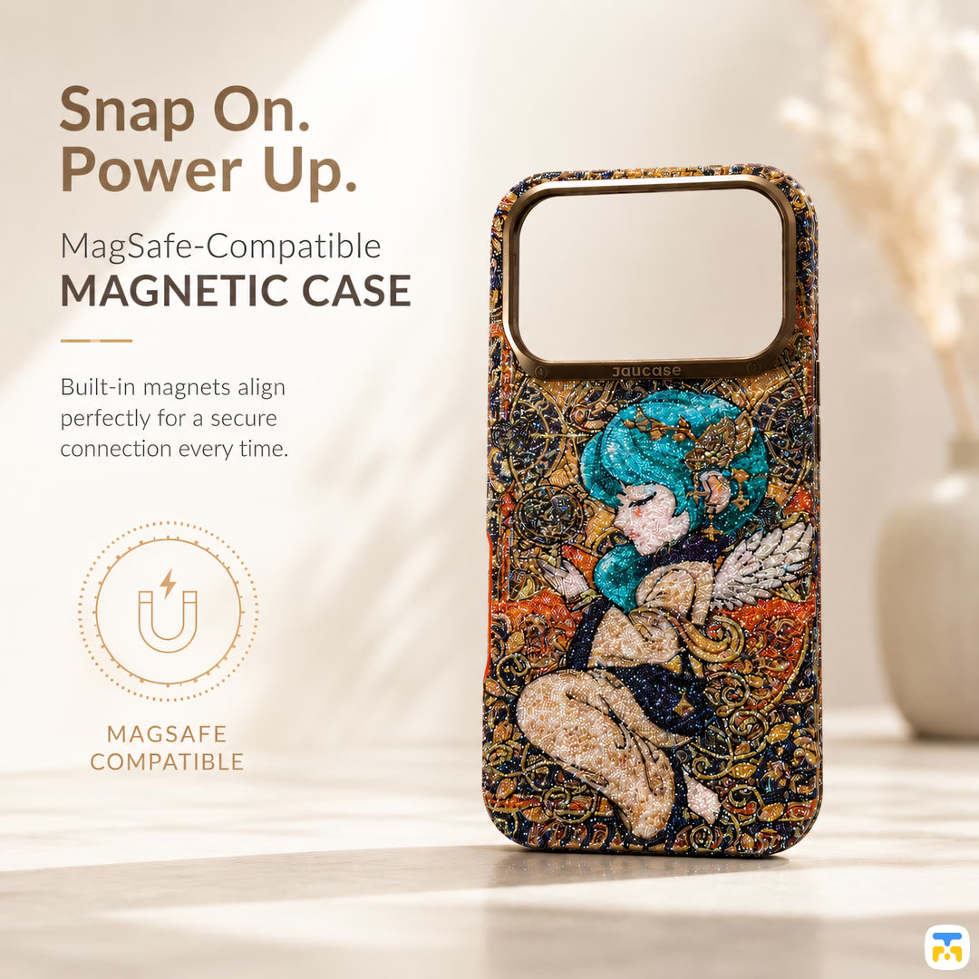MagSafe-Compatible MAGNETIC CASE - Jaucase for iPhone 17 Series Shuck Up Angel Magnetic Case
