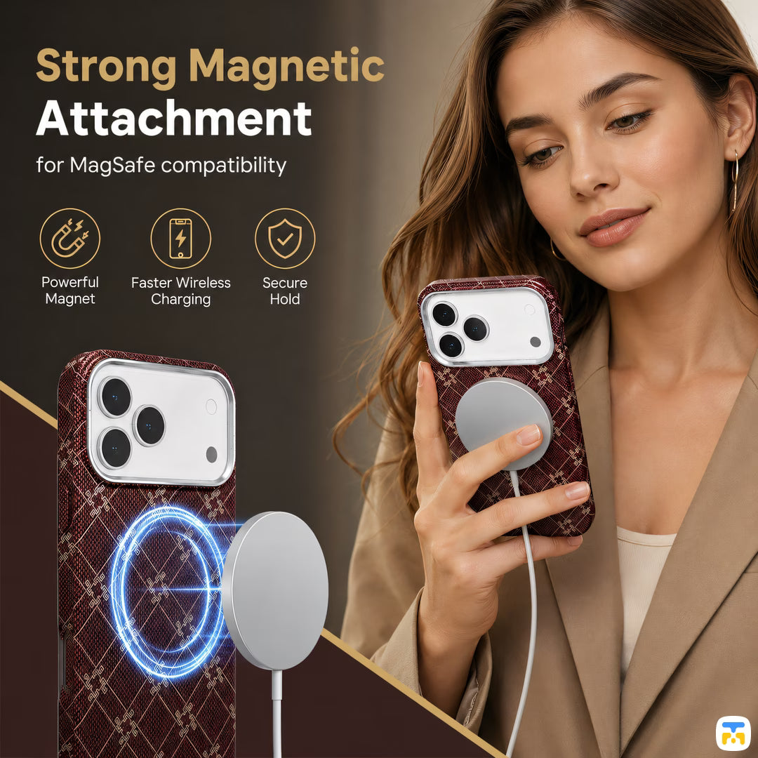 Strong Magnetic Attachment - Jaucase for iPhone 17 Series Shuck Up Imperial Grid Magnetic Case