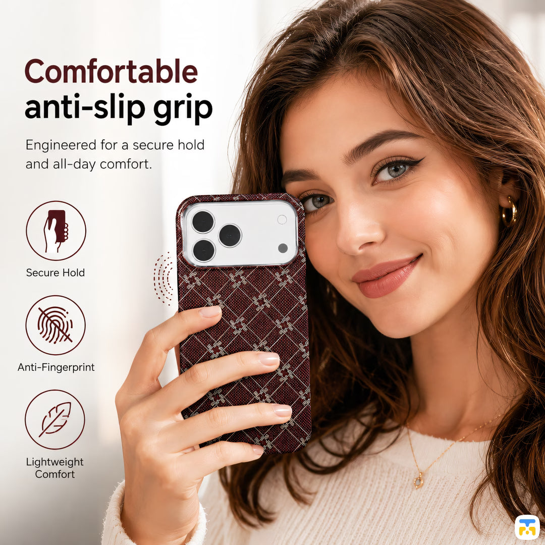 Comfortable anti-slip grip - Jaucase for iPhone 17 Series Shuck Up Imperial Grid Magnetic Case