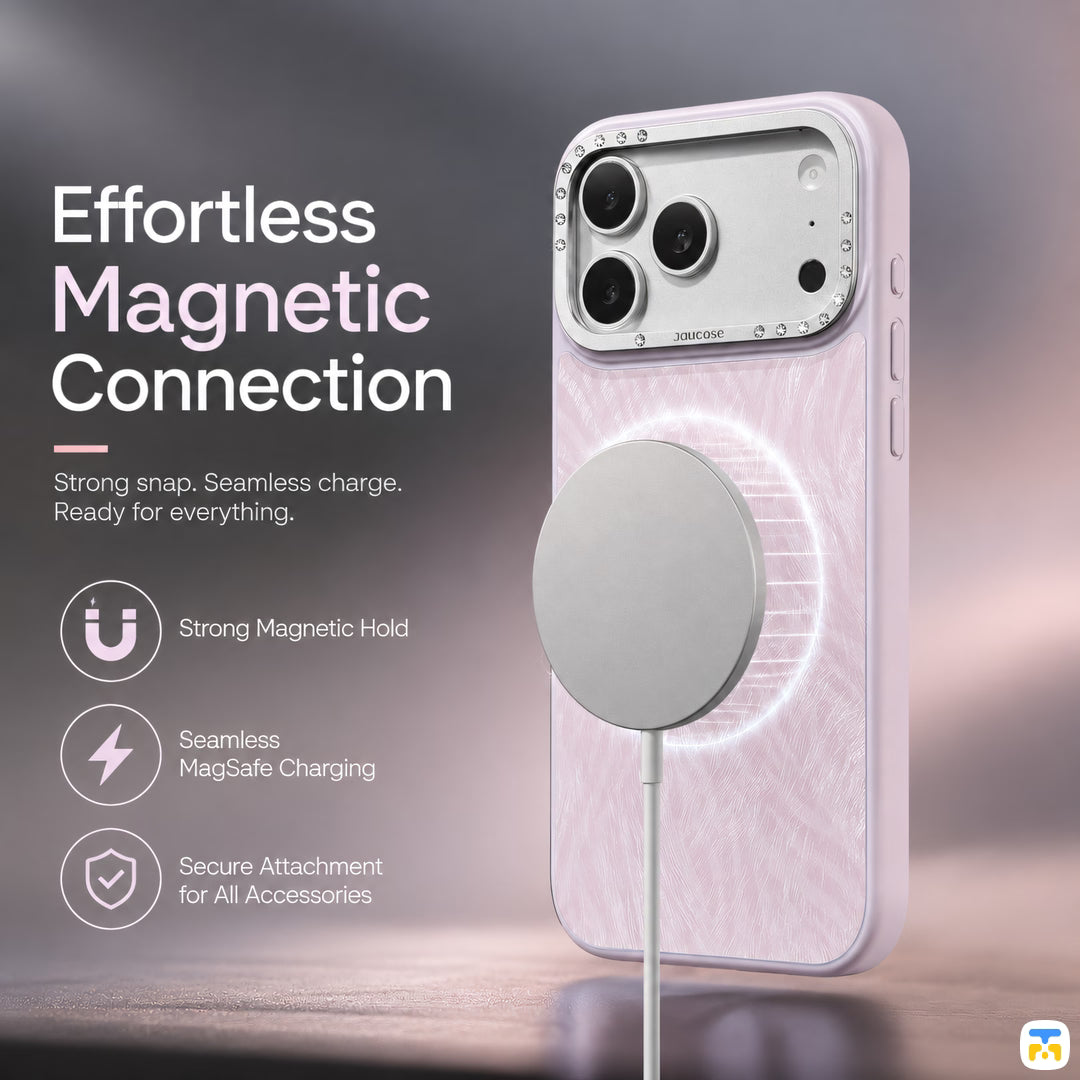 Effortless
Magnetic
Connection - Jaucase for iPhone 17 Series Silky Flow Pattern MagSafe Case

