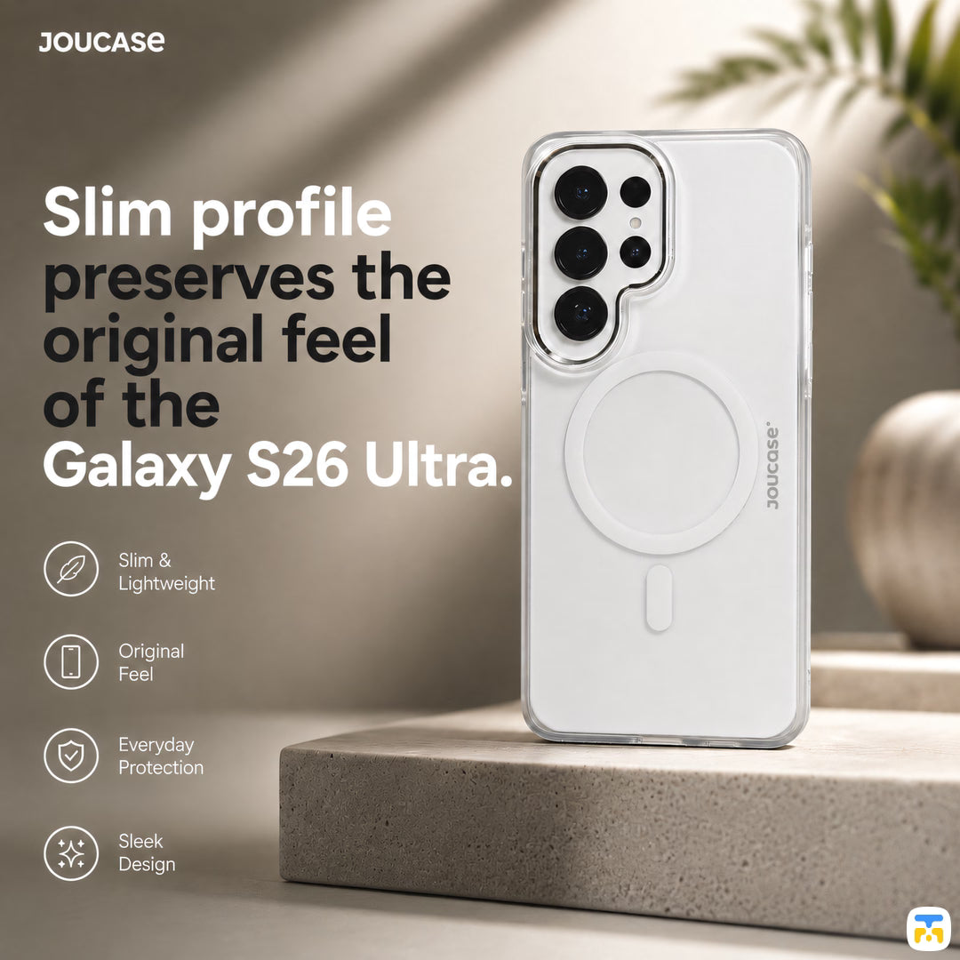 Slim profile preserves the original feel - Jaucase for Samsung S26 Ultra Magnetic Frosted Case