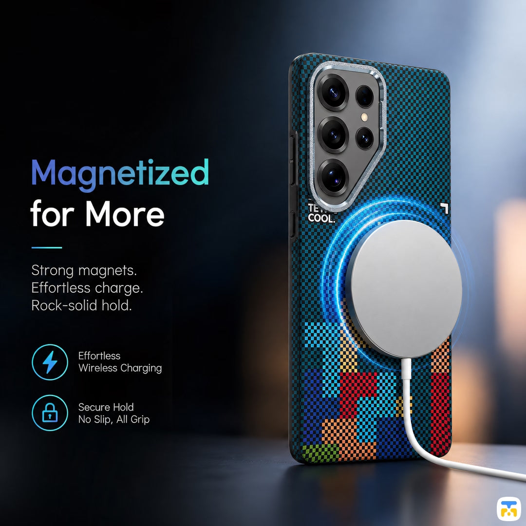 Magnetized for More - Jaucase for Samsung S26 Ultra Tetris Magnetic Case