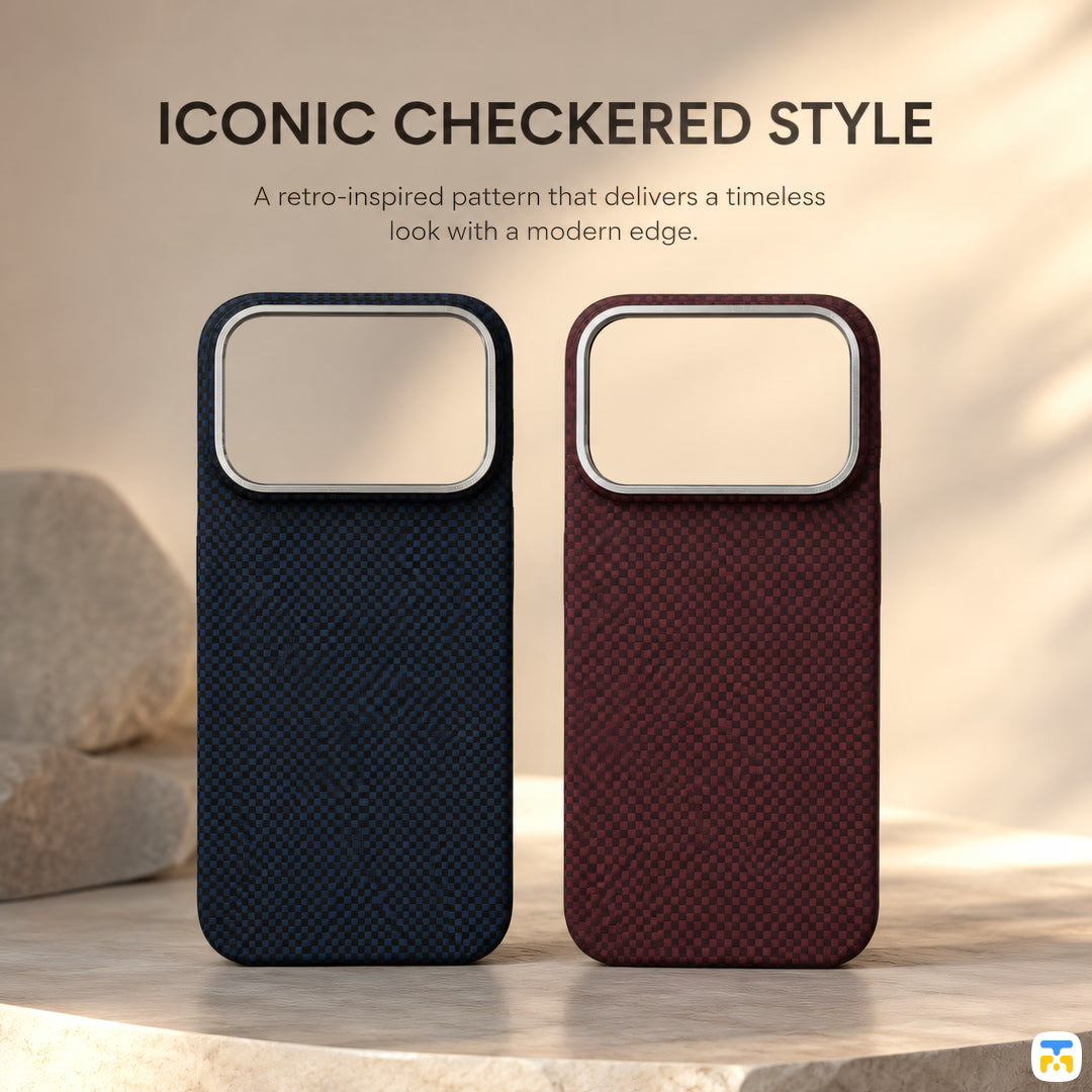 ICONIC CHECKERED STYLE - Jaucase Moloch for iPhone 17 Series DualGlow MagSafe Case
