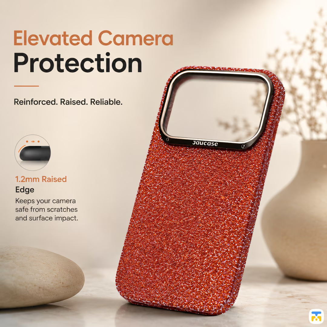 Elevated Camera Protection -  Jaucase Shuck Up Glittering for iPhone 17 Series -  Magnetic Case
