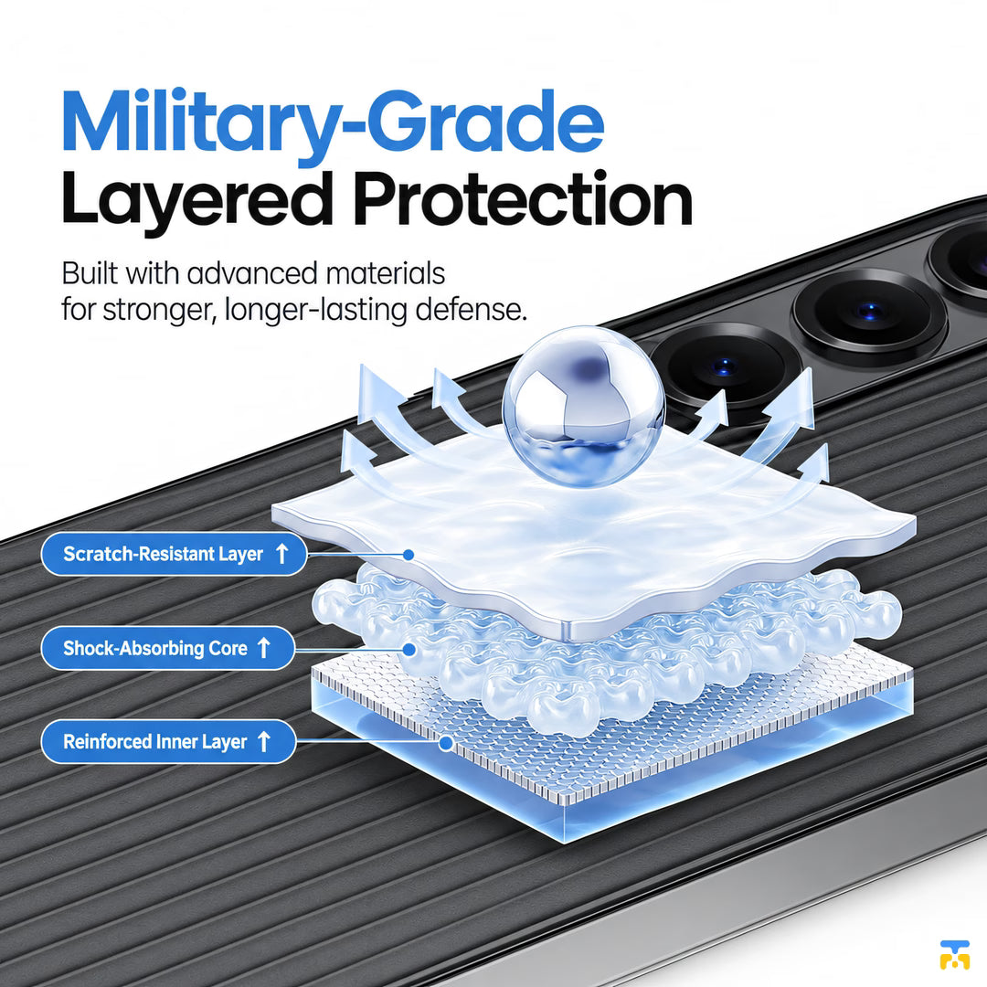 Military-Grade
Layered Protection - KEKY Corrugated S26 Series Magnetic Case
