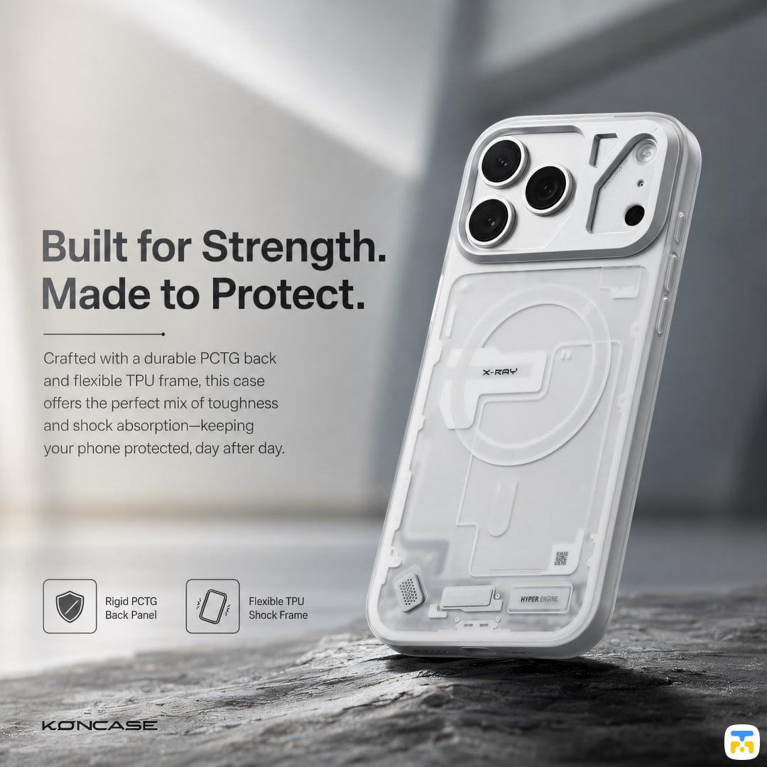Built for Strength.
Made to Protect. - KONCASE for iPhone 17 Series Circuit Frosted MagSafe Case