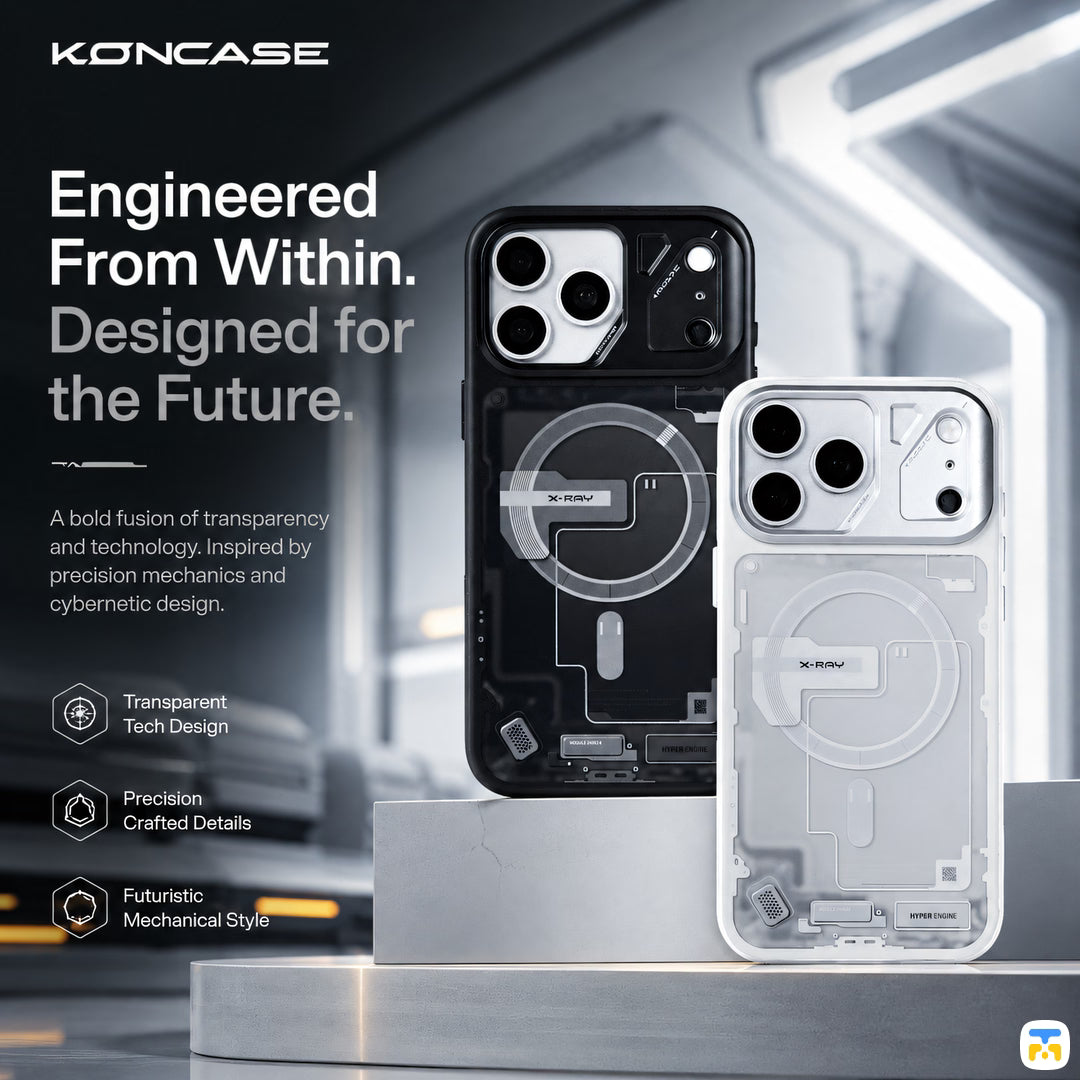 Engineered
From Within.
Designed for
the Future. - KONCASE for iPhone 17 Series Circuit Frosted MagSafe Case