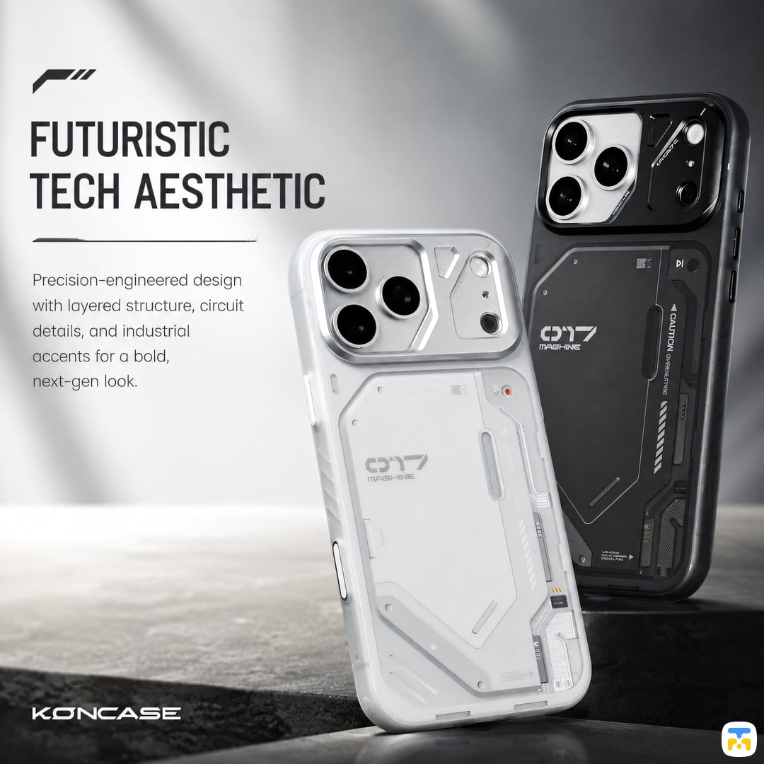 FUTURISTIC
TECH AESTHETIC  - KONCASE for iPhone 17 Series Mechanical MagSafe Case