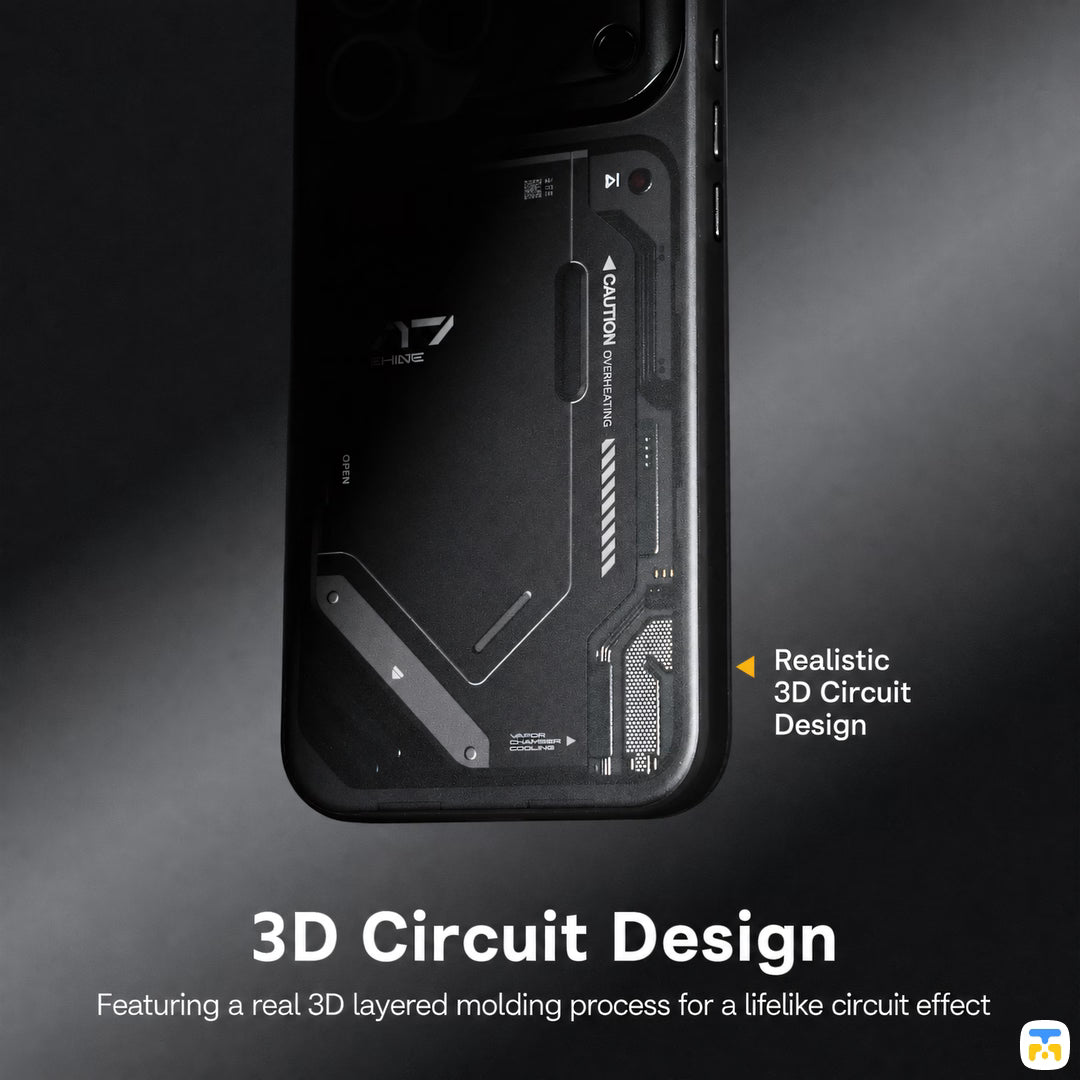 3D Circuit Design - KONCASE for iPhone 17 Series Mechanical MagSafe Case