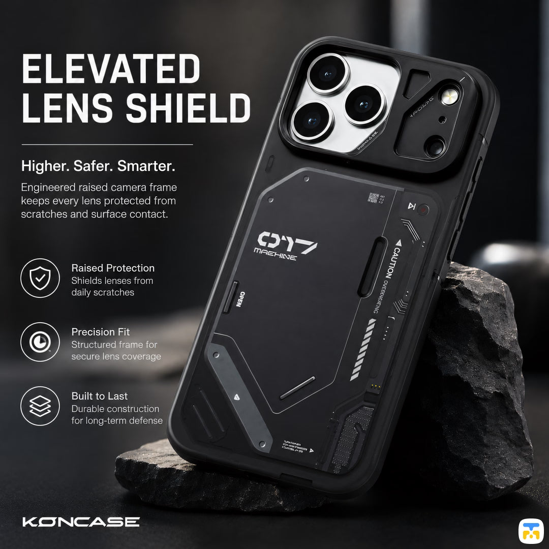 ELEVATED
LENS SHIELD - KONCASE for iPhone 17 Series Mechanical MagSafe Case
