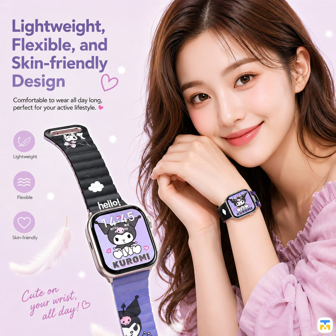 Lightweight, Flexible, and Skin-friendly Design - kuromi-apple-watch-strap-for-38-49mm