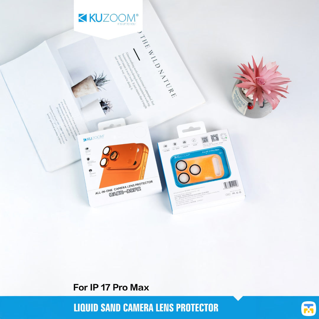KUZOOM All In One Lens Protector for iPhone 17 Series - Fluid Sand