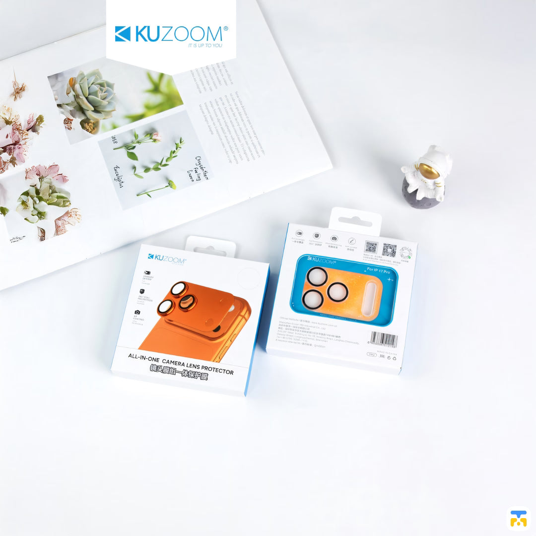 KUZOOM All In One Lens Protector for iPhone 17 Series - Fluid Sand