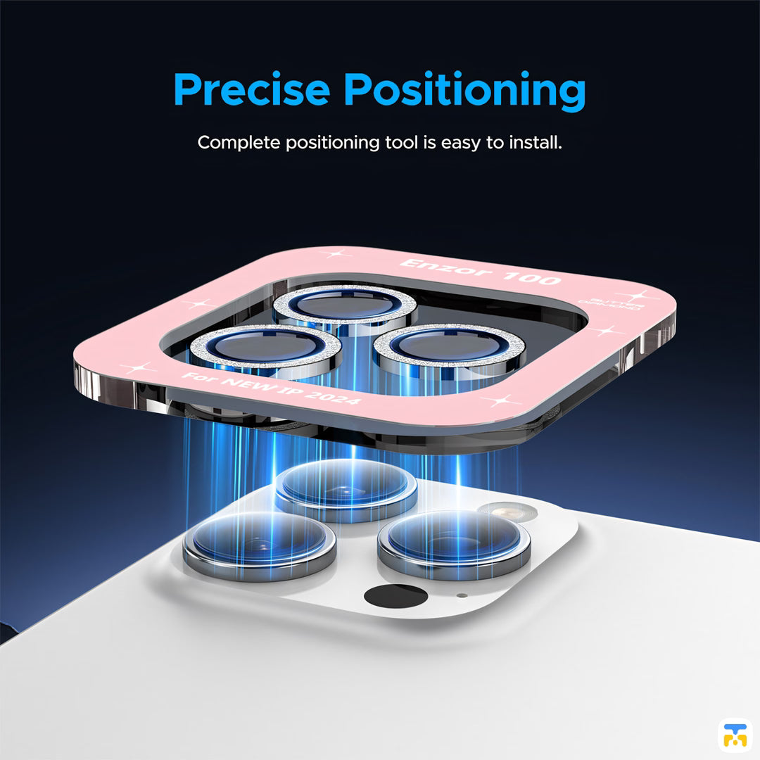 Precise Positioning- KUZOOM Camera Lens Protector for iPhone 17 Series - Glitter Diamond