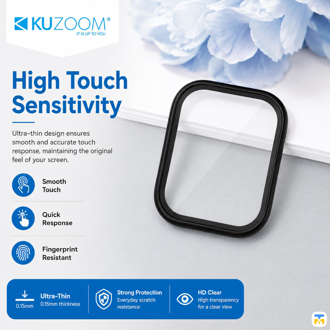 High Touch Sensitivity - KUZOOM for Apple Watch Titanium Alloy Watch Film - 42mm-49mm