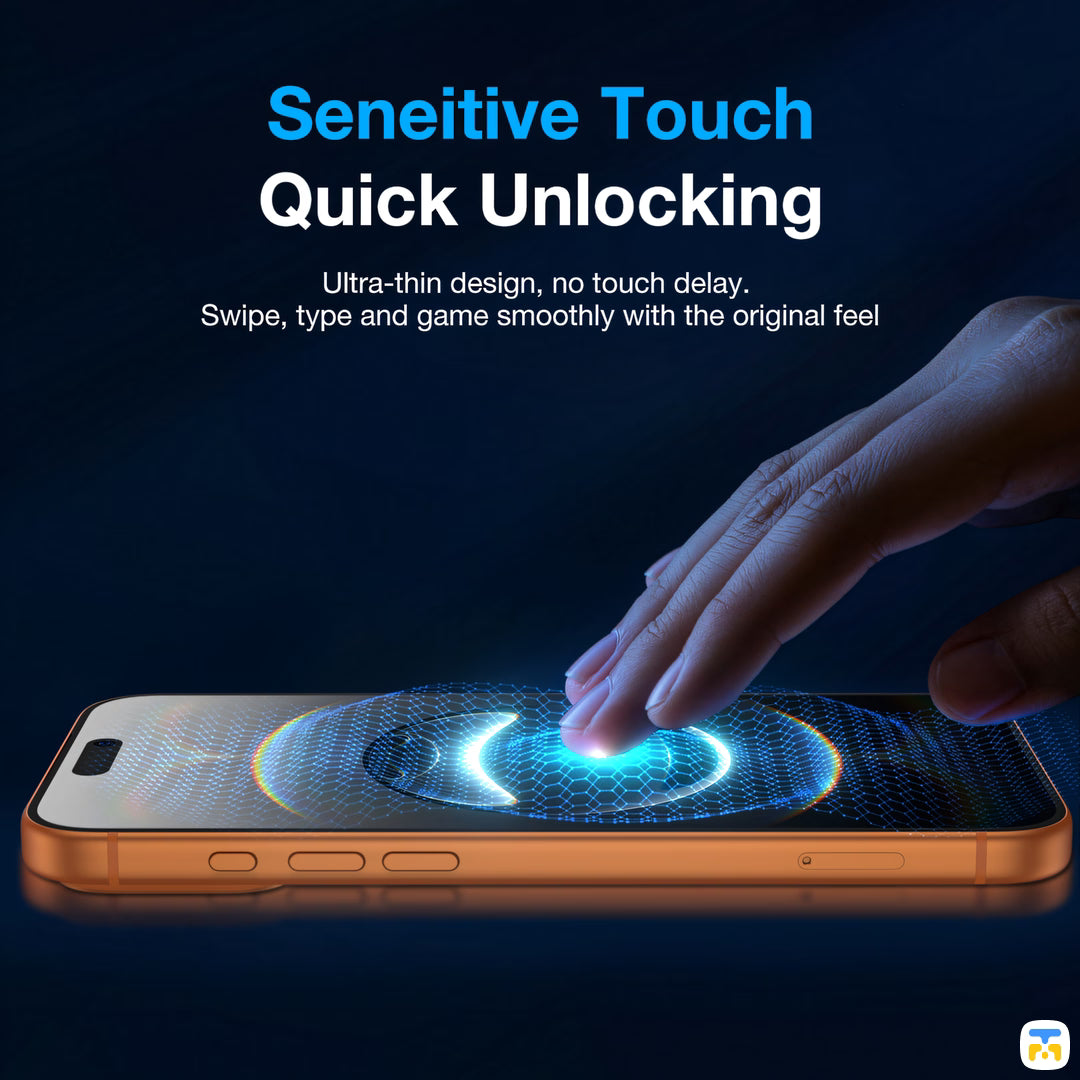 Seneitive Touch Quick Unlocking - KUZOOM for iPhone 16 & 17 Series Borderless Screen Protector