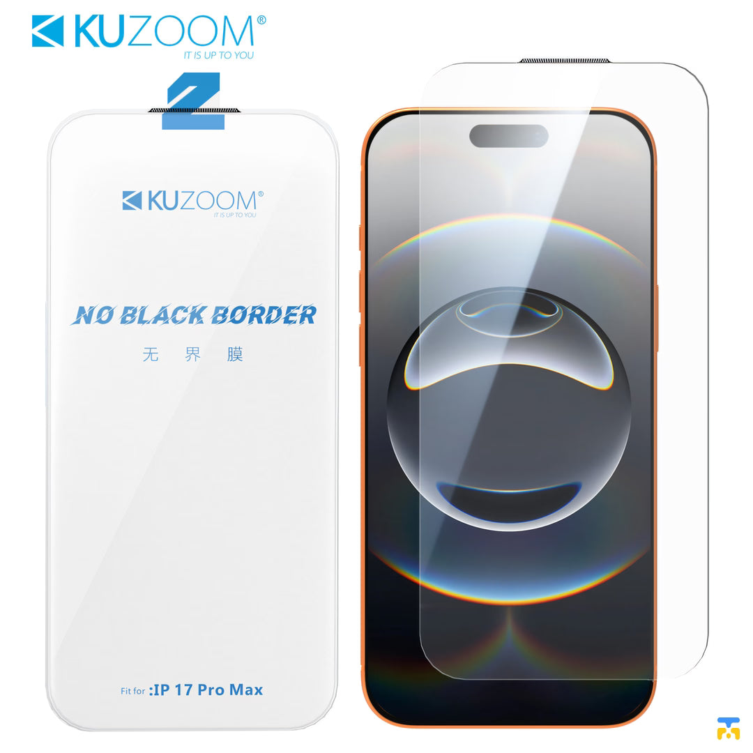 KUZOOM for iPhone 16 & 17 Series Borderless Screen Protector