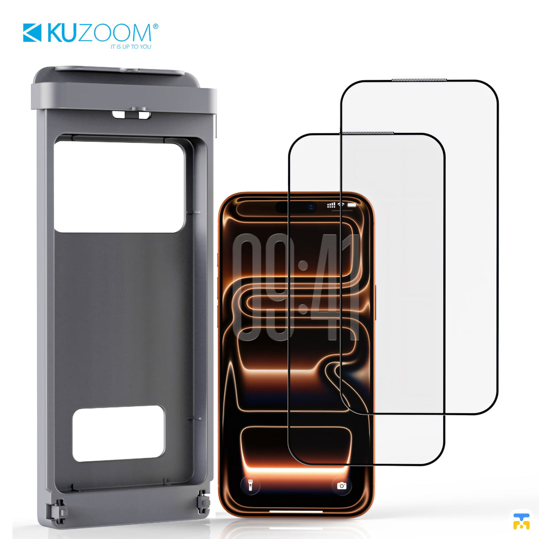 KUZOOM for iPhone 17 Series - HD Ceramics Screen Protector with Installation Frame