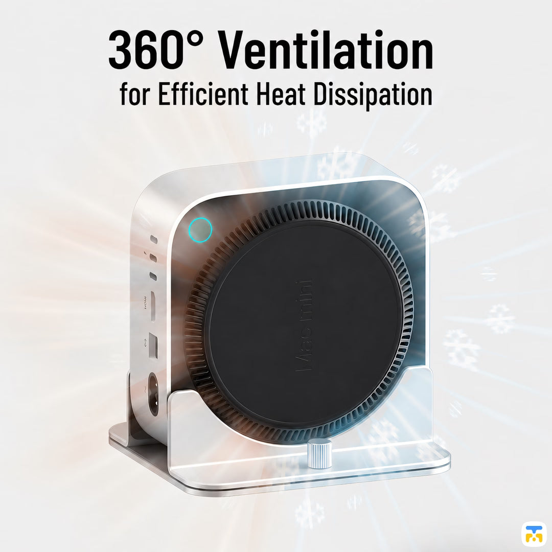 360° Ventilation for Efficient Heat Dissipation - Mac mini M4 Vertical Stand