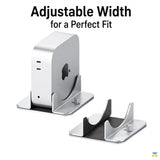 Adjustable Width for a Perfect Fit - Mac mini M4 Vertical Stand