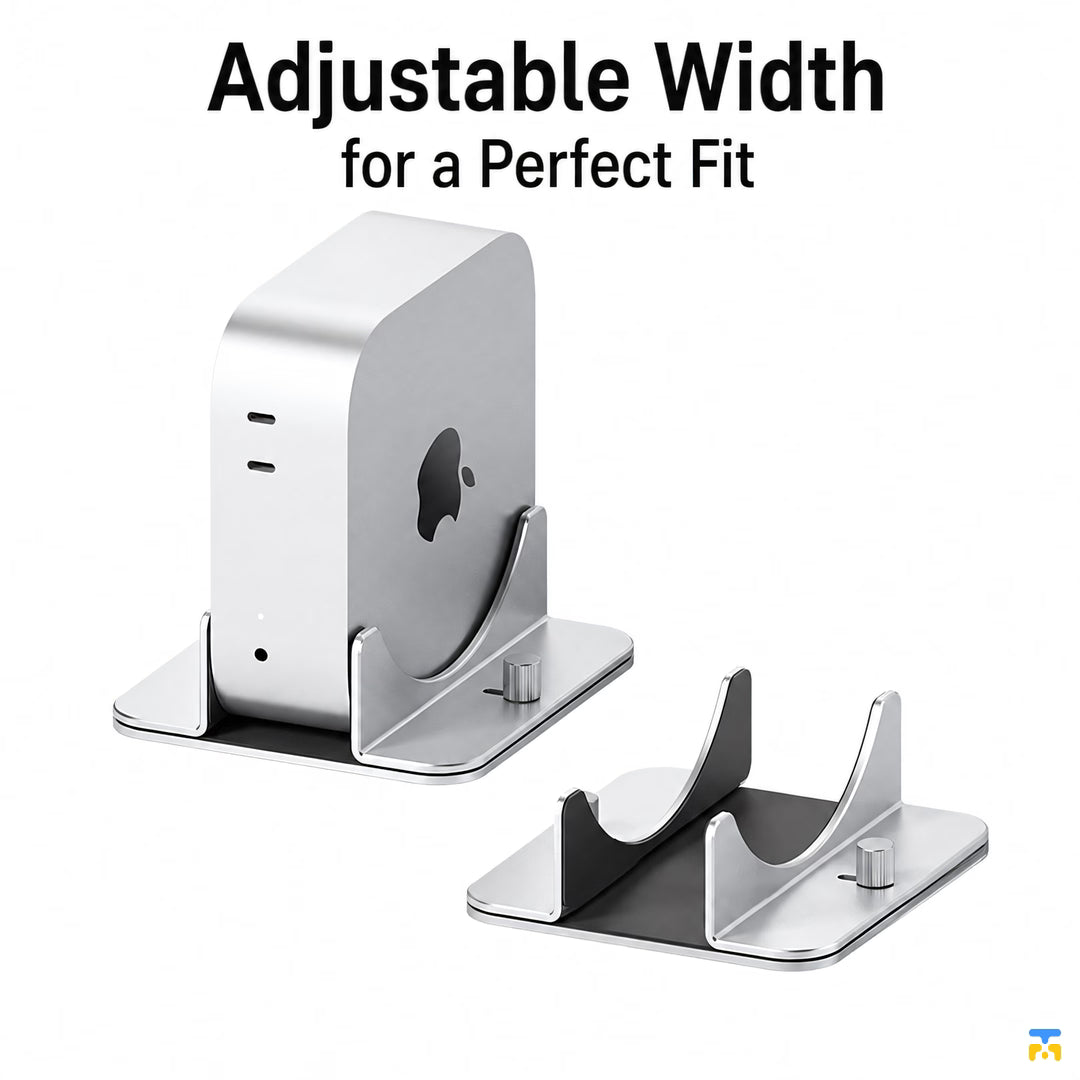 Adjustable Width for a Perfect Fit - Mac mini M4 Vertical Stand