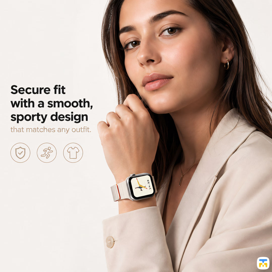 Magnetic Silicone Loop Apple Watch Strap for 38-49mm