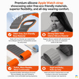Premium Silicone Apple Watch Strap with Flexible All-Day Comfort - Magnetic Silicone Loop Apple Watch Strap for 38-49mm