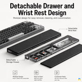 Detachable Drawer and Wrist Rest Design - Magnetic Wrist Rest Pad with Storage Case